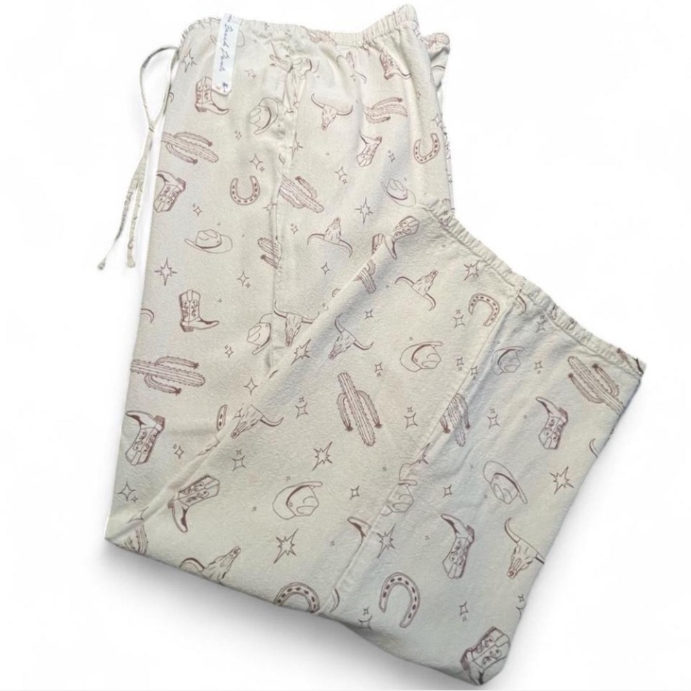 Cali 1850 Linen Western Print Beach Pants, XL
